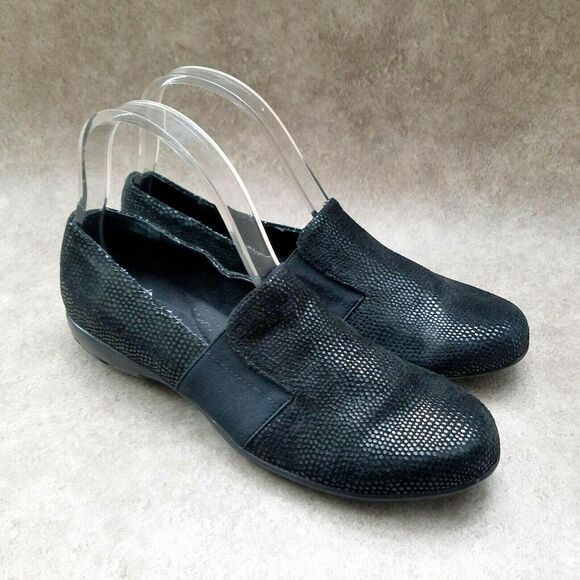 Ditto by Van Eli Womens   Sz 8.5 M Black Fabric Slip On Loafers - Picture 1 of 9